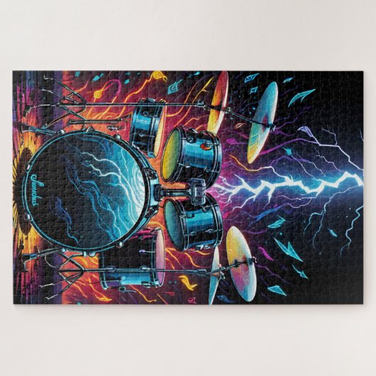 Ein Set der Beat Drum Strike Puzzle (Horizontal)