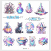 EIN SET FREUNDLICHER SPASS INDIVIDUELLE NAME HALLO AUFKLEBER (Blatt)