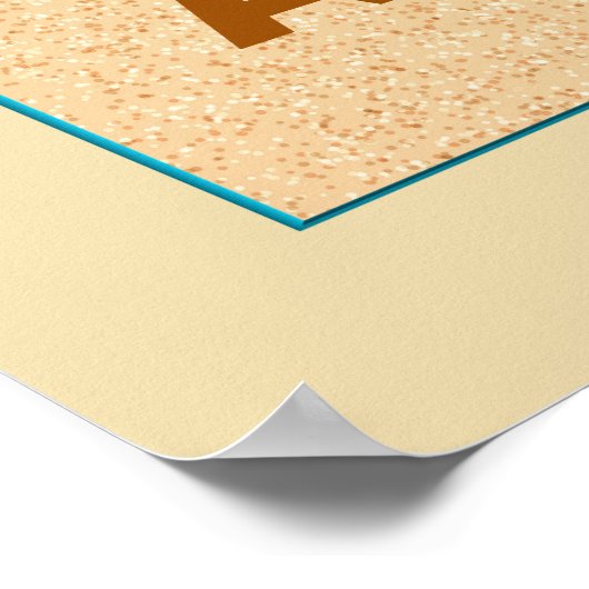 Ein Set Fußabdrücke im Sand Poster (Ecke)