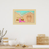 Ein Set Fußabdrücke im Sand Poster (Küche)