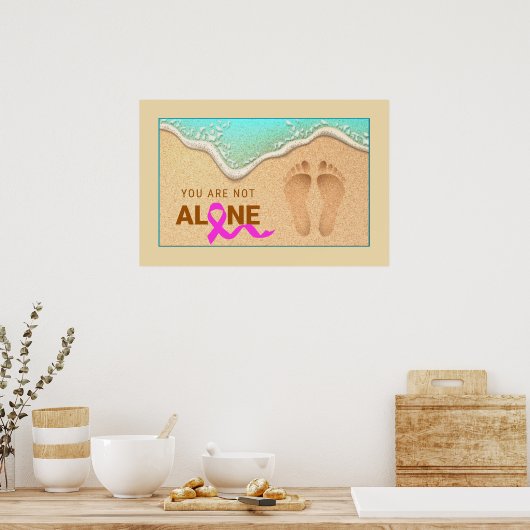 Ein Set Fußabdrücke im Sand Poster (Küche)