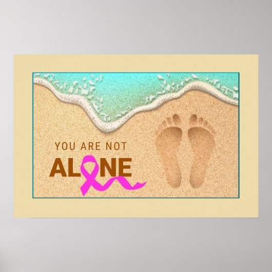 Ein Set Fußabdrücke im Sand Poster (Vorne)