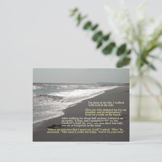 Ein Set Fußabdrücke... Postkarte (Stehend Vorderseite)