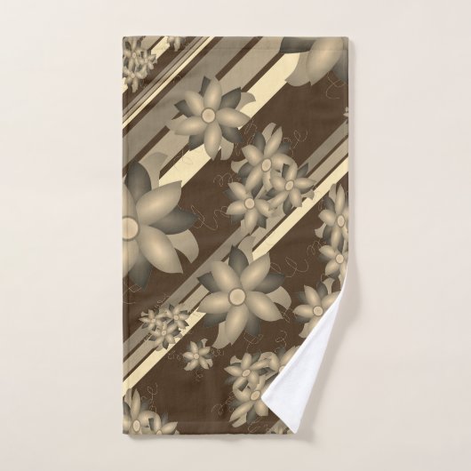 Ein Set mit Schokolade und Braun. (Handtuch)