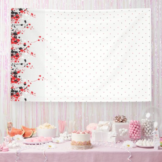 Ein Set mit viel Schwarz-Weiß-Design Banner (Party)