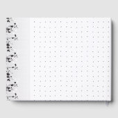 Ein Set mit viel Schwarz-Weiß-Design Gästebuch (Rückseite)