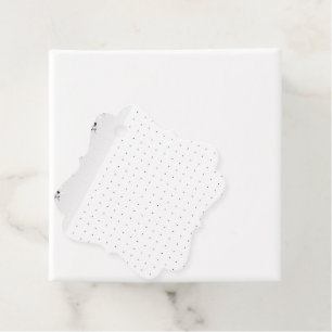 Ein Set mit viel Schwarz-Weiß-Design Geschenkanhänger