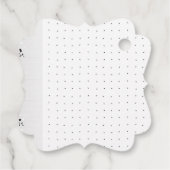 Ein Set mit viel Schwarz-Weiß-Design Geschenkanhänger (Rückseite)