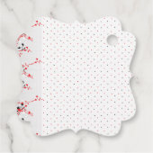 Ein Set mit viel Schwarz-Weiß-Design Geschenkanhänger (Rückseite)
