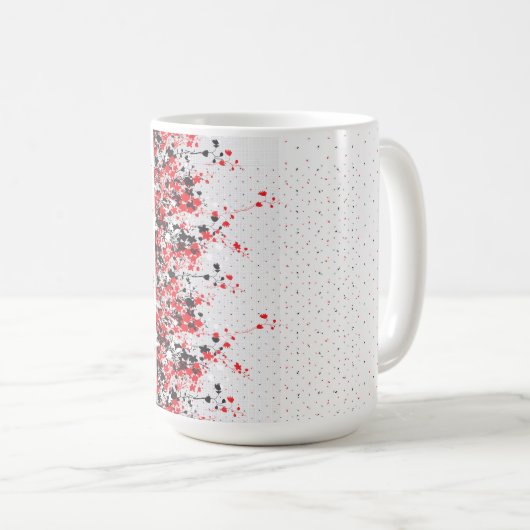 Ein Set mit viel Schwarz-Weiß-Design Kaffeetasse (VorderseiteRechts)