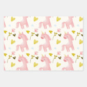 Ein Set von Mustern mit Einhörnern Geschenkpapier Set (Vorderseite)