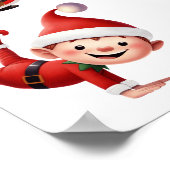 Ein Set Weihnachtselfen in verschiedenen Posen Poster (Ecke)