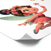 Ein Set zauberhafter kleiner Cartoon Fairies Poster (Ecke)