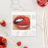 EIN SEXY LIPPENHANDTUCH! SERVIETTE (Beispiel)