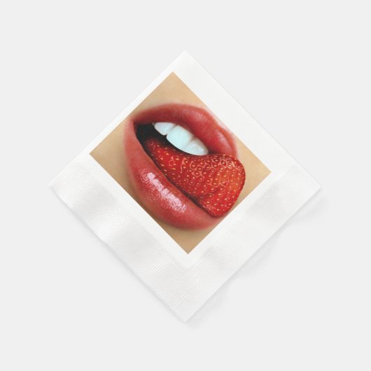 EIN SEXY LIPPENHANDTUCH! SERVIETTE (Ecke)