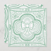 Ein Shabby Chic Bow Einladung (Vorne/Hinten)