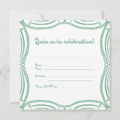 Ein Shabby Chic Bow Einladung (Rückseite)