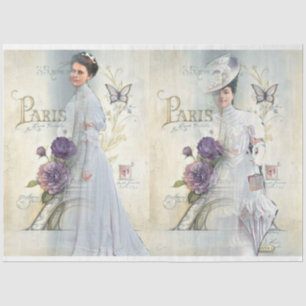 Ein Shabby Chic Pariser Frauenreihe Design 23 Seidenpapier