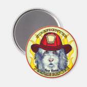 Ein Sheepdog-Feuerwehrmann Magnet (Vorderseite/Rückseite)