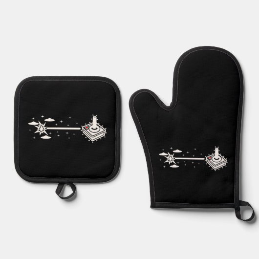 Ein Shot Warrior Ofenhandschuh & Topflappen-Set (Vorderseite)