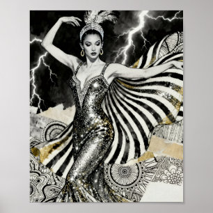 Ein Showgirl tanzt in Lighting Poster