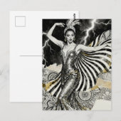 Ein Showgirl tanzt in Lighting Postkarte (Vorne/Hinten)