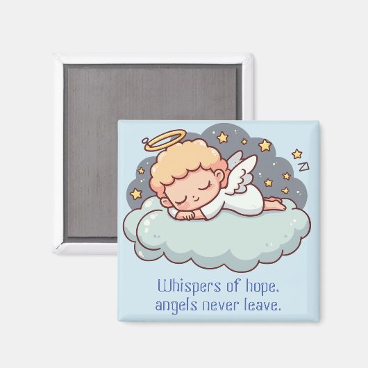 Ein sich stützender Engel Magnet (Vorderseite/Rückseite)