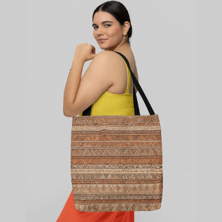 Ein sich wiederholendes Muster geometrischer Forme Tasche
