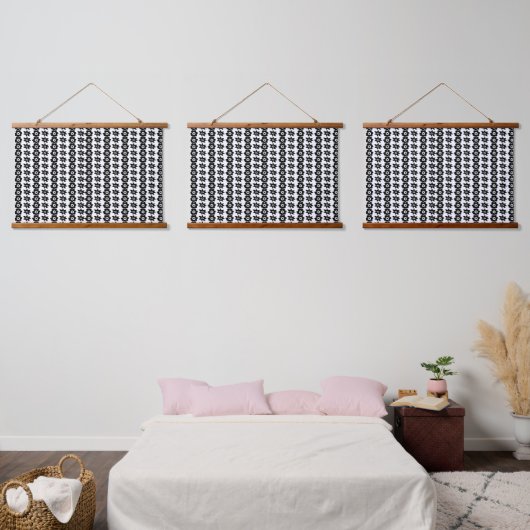 Ein sich wiederholendes Muster miteinander verbund Wandteppich Mit Holzrahmen (Schlafzimmer)