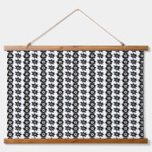 Ein sich wiederholendes Muster miteinander verbund Wandteppich Mit Holzrahmen (Vorderseite 2)