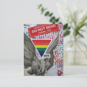 Ein sicherer Raum Fliegender Elefant Fantasy-Colla Postkarte