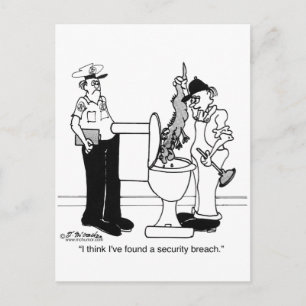Ein Sicherheitsbruch Postkarte