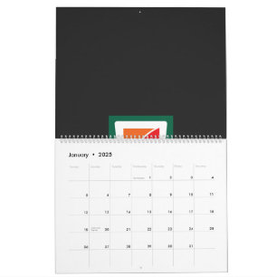 ein sieben Logo auf grünem Hintergrund Kalender