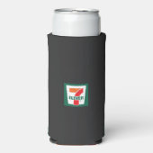 ein sieben Logo auf grünem Hintergrund Selters Dosenkühler (Seltzer Vorderseite)