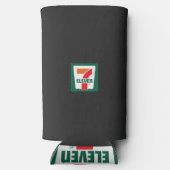 ein sieben Logo auf grünem Hintergrund Selters Dosenkühler (Rückseite)