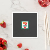 ein sieben Logo auf grünem Hintergrund Serviette (Beispiel)