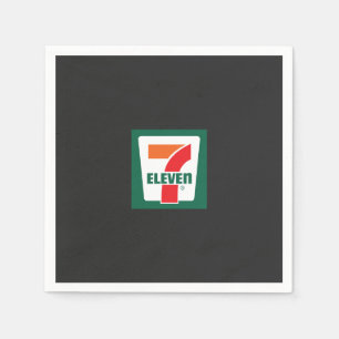 ein sieben Logo auf grünem Hintergrund Serviette