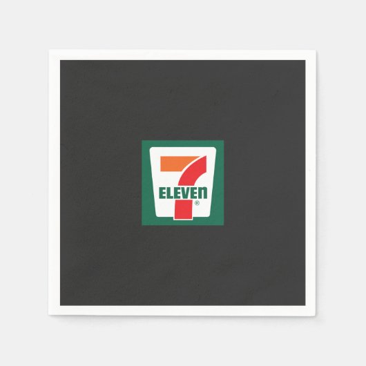 ein sieben Logo auf grünem Hintergrund Serviette (Vorderseite)