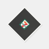 ein sieben Logo auf grünem Hintergrund Serviette (Ecke)