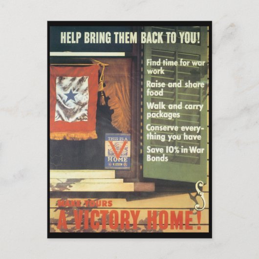 Ein Sieg Zuhause 2 Weltkrieg Postkarte (Vorderseite)