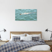 Ein Siegel schwimmt und sonnig Leinwanddruck (Insitu (Schlafzimmer))