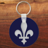 Ein silberer Fleur-de-lys-Schlüsselanhänger Schlüsselanhänger (Vorderseite)