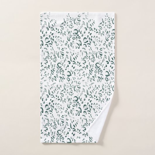 Ein silberner Tropfen spritzt in einen Pool mit we Badhandtuch Set (Handtuch)