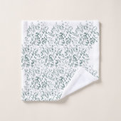 Ein silberner Tropfen spritzt in einen Pool mit we Badhandtuch Set (Waschlappen)