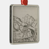 Ein silbernes Mine Ornament (Rechts)