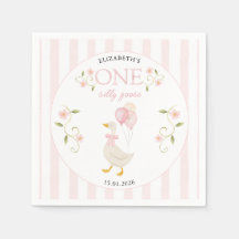 Ein Silly Goose Mädchen 1. Geburtstag Rosa
