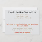 Ein Silvester Party Dackel Hunde Spaß verrückt Einladung (Rückseite)