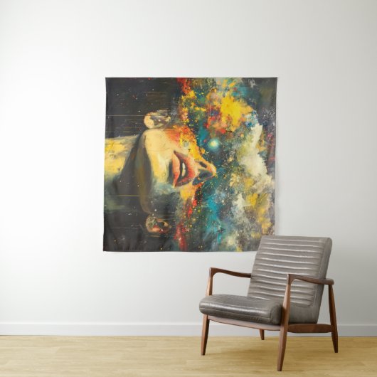 Ein Simulatives Universum Wandteppich (Beispiel (Horizontal))