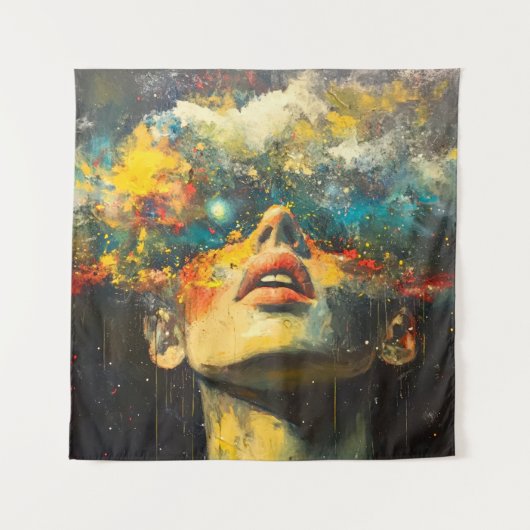 Ein Simulatives Universum Wandteppich (Vorderseite)