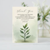 Ein Single aus Blätter Dankeskarte (Stehend Vorderseite)